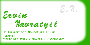 ervin navratyil business card